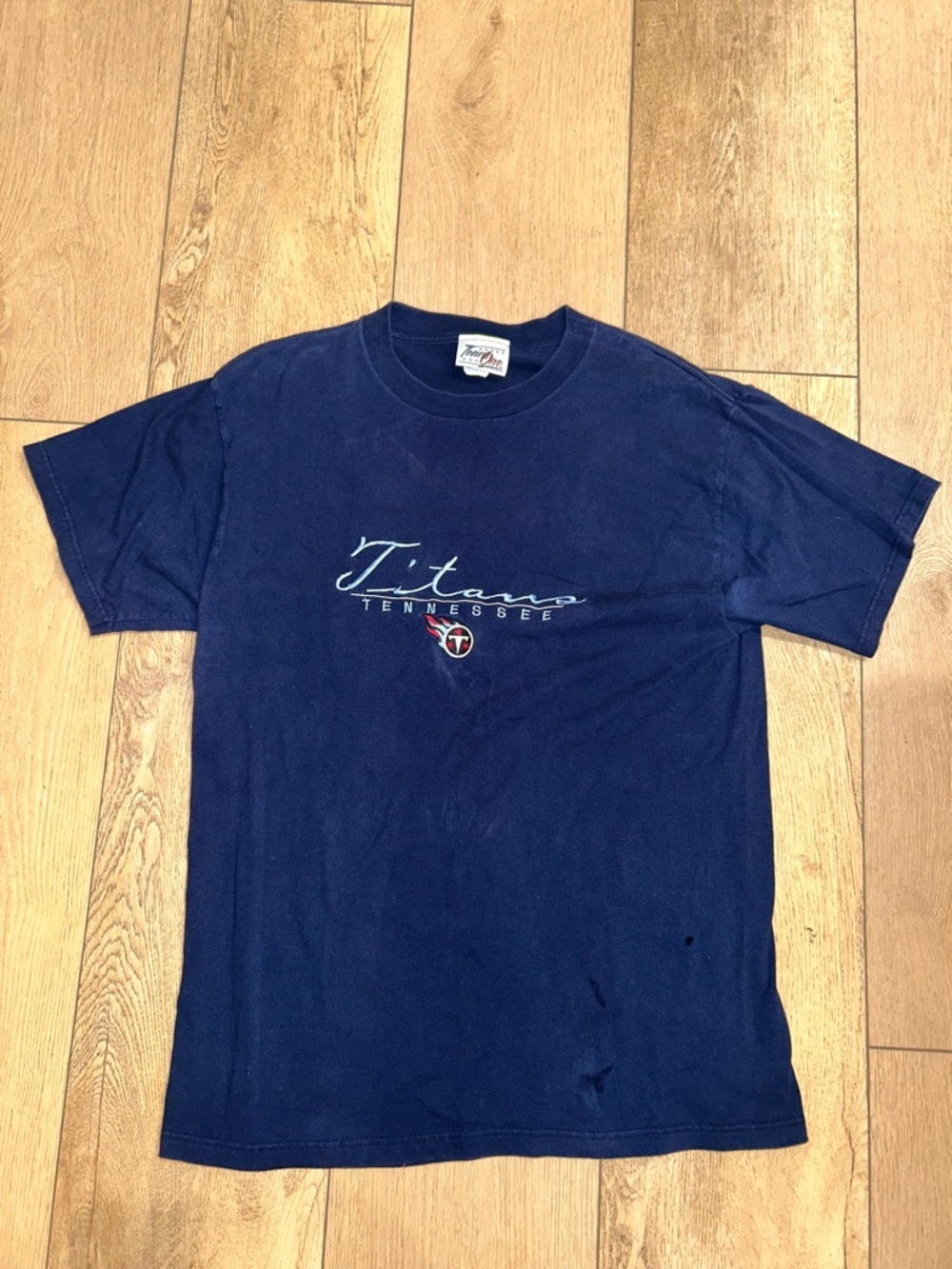 Vintage Team One Tennessee Titans Short Sleeve Shirt Mens Large NFL Made In USA